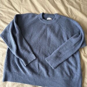 Frank & Oak Blue Knit Sweatshirt